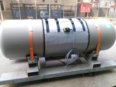 Gas skid insulated heating jacket